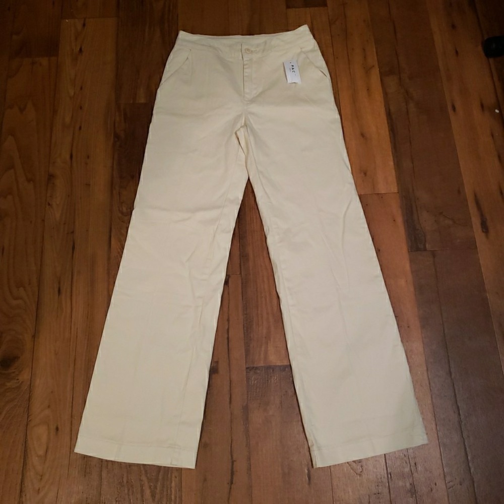 NWT JOHN GALT FOR PACSUN WOMENS BONE‎ KHAKI WIDE LEG PANTS 28X30